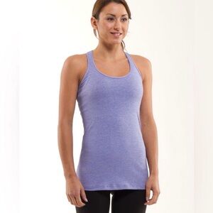 lululemon Cool Razorback Tank Top Heathered Persian Purple Size 8
